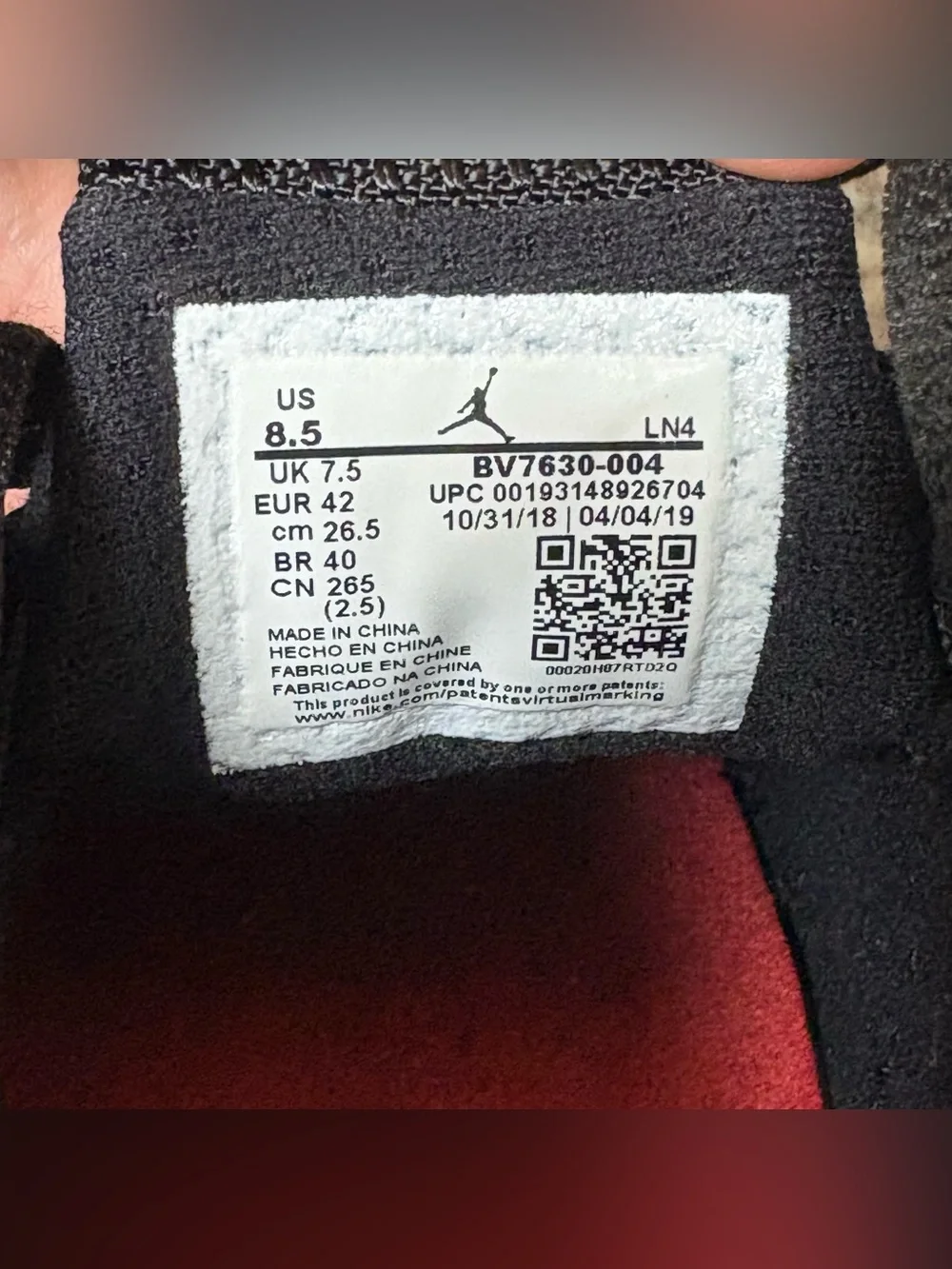 Air Jordan 14 Retro x Supreme Black/Varsity Royal/Chrome 2019 BV7630-004 Size 8